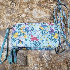 🌷Vera Bradley Ariel Floral Ditsy Crossbody Wallet Purse Spring Break Disney